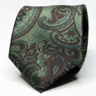 Men's grass green pattern tie